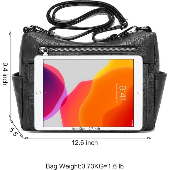 Elegant Vegan Leather Crossbody Bag for Women - Stylish & Functional Design - Picture 5 of 7